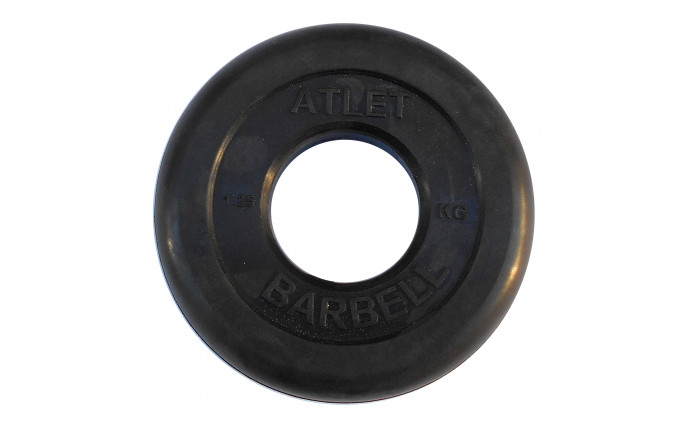 Диск обрезиненный, чёрного цвета, 51 мм, 1,25 кг  Atlet