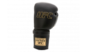 Премиальные тренировочные перчатки на шнуровке UFC (Черные 8 Oz)