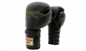 Премиальные тренировочные перчатки на шнуровке UFC (Черные 8 Oz)