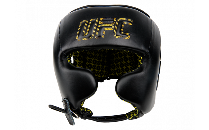 Шлем с защитой щек на шнуровке UFC (Черный - L)