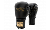 Премиальные тренировочные перчатки на липучке UFC (Чёрные 14 Oz)