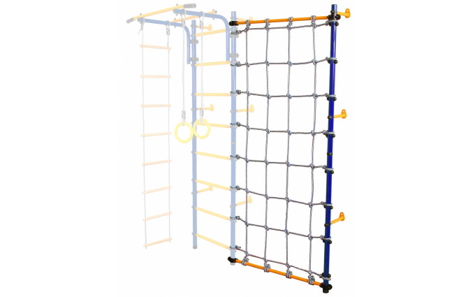 Стойка-сетка Юный Атлет Пристенная (синий/желтый)