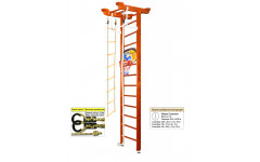 Шведская стенка Kampfer Little Sport Ceiling Basketball Shield (№4 Вишневый Высота 3 м)