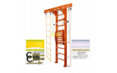 Шведская стенка Kampfer Wooden ladder Maxi Wall (№4 Вишневый Стандарт белый)