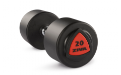 Гантель 40 кг ZIVA серии ZVO уретановое покрытие красная вставка
